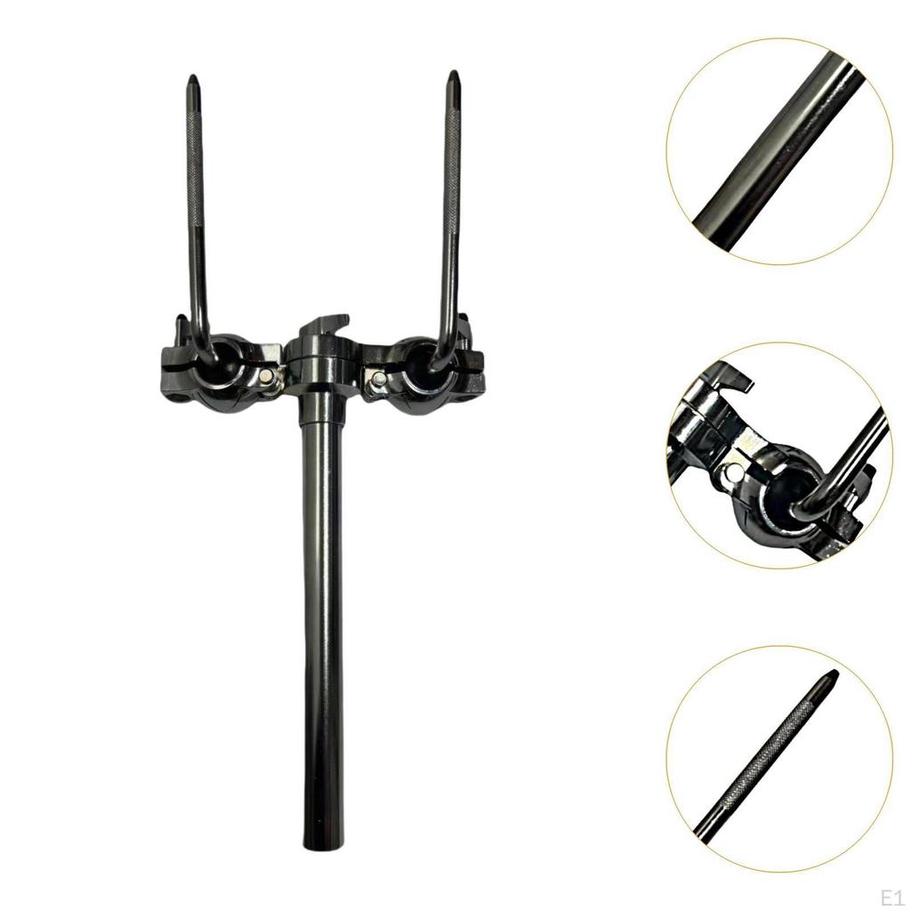 Supporto per Portatomi Doppio Staffa Metallica Braccio per Batteria Stand Rack Percussioni per Concerti