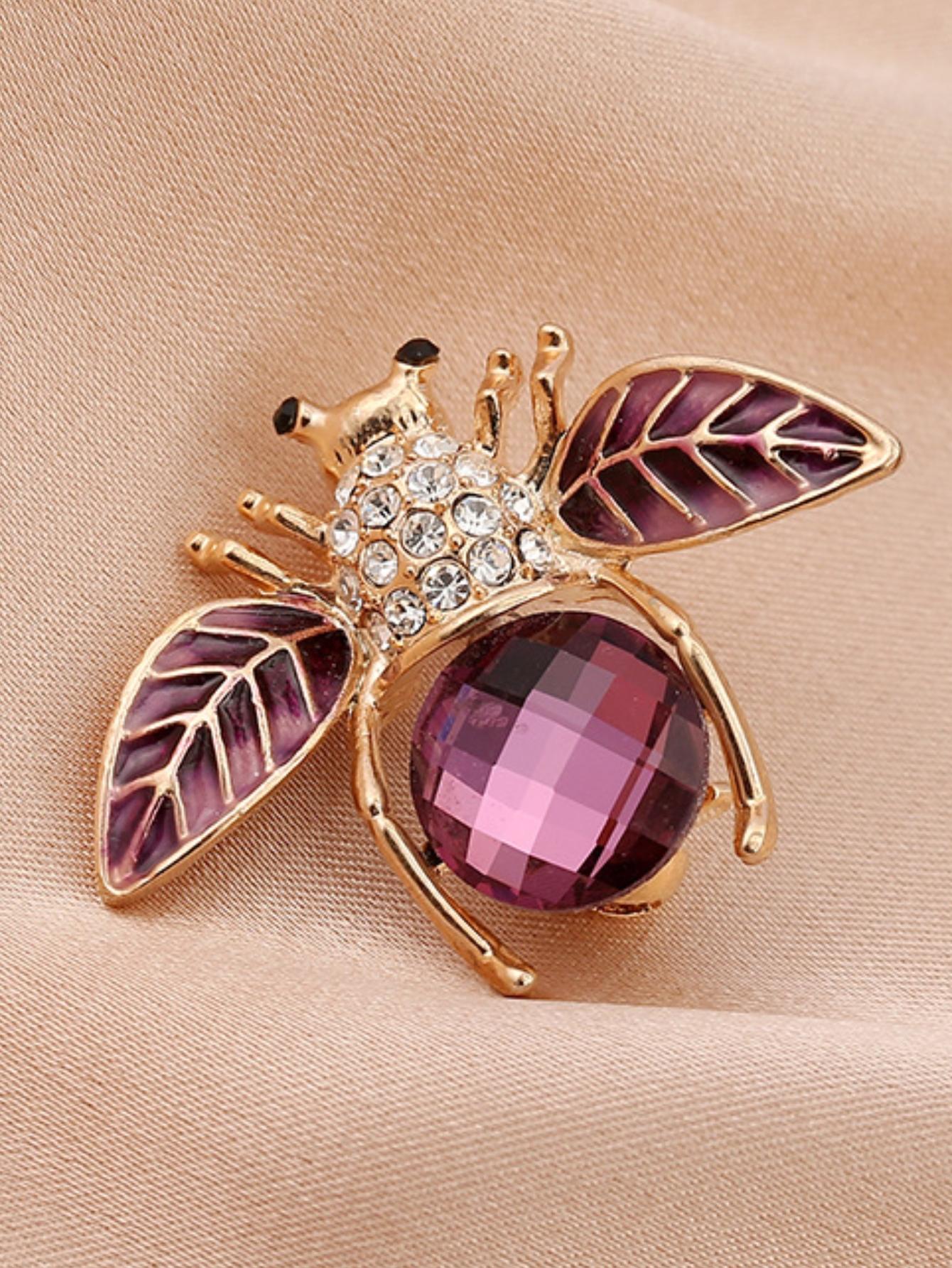 1PC Dames Mode Trend Gepersonaliseerde Imitatie Parel Bij Broche Pin Sieraden Geschikt voor Outdoor Daten, Feest, Festival Cadeaus