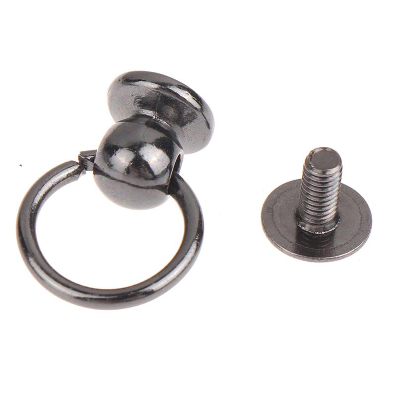 

10 шт. Металлические шариковые стойки с О-образными кольцами, пуговицы-заклепки, гвоздики с винтовой задней частью, круглые головки, шипы, аксессуары для декора кожаных изделий, чехлов для телефонов