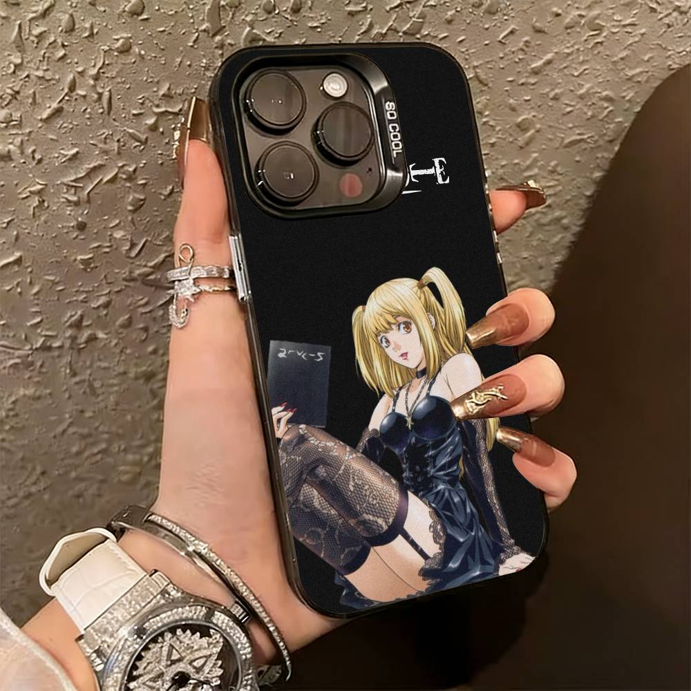 D-Death N-Note Misa  Phone Case For iPhone 17,16,15,14,13,12,11 Plus,Pro Max,XS,Colorful Silver Black Cover