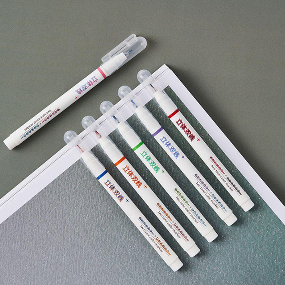 

Инструменты для рисования Канцелярские товары Канцелярские товары Цветной маркер Набор флуоресцентных ручек Гелевая ручка Двойная линейная ручка