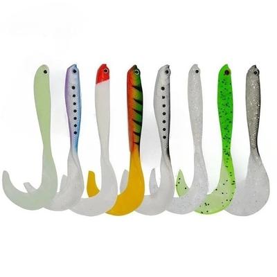 4 Pezzi Esca da Pesca 12,5 cm 5,5 g shad Coda a T esca morbida Esca Artificiale in Silicone Pesca a Persico Luccio