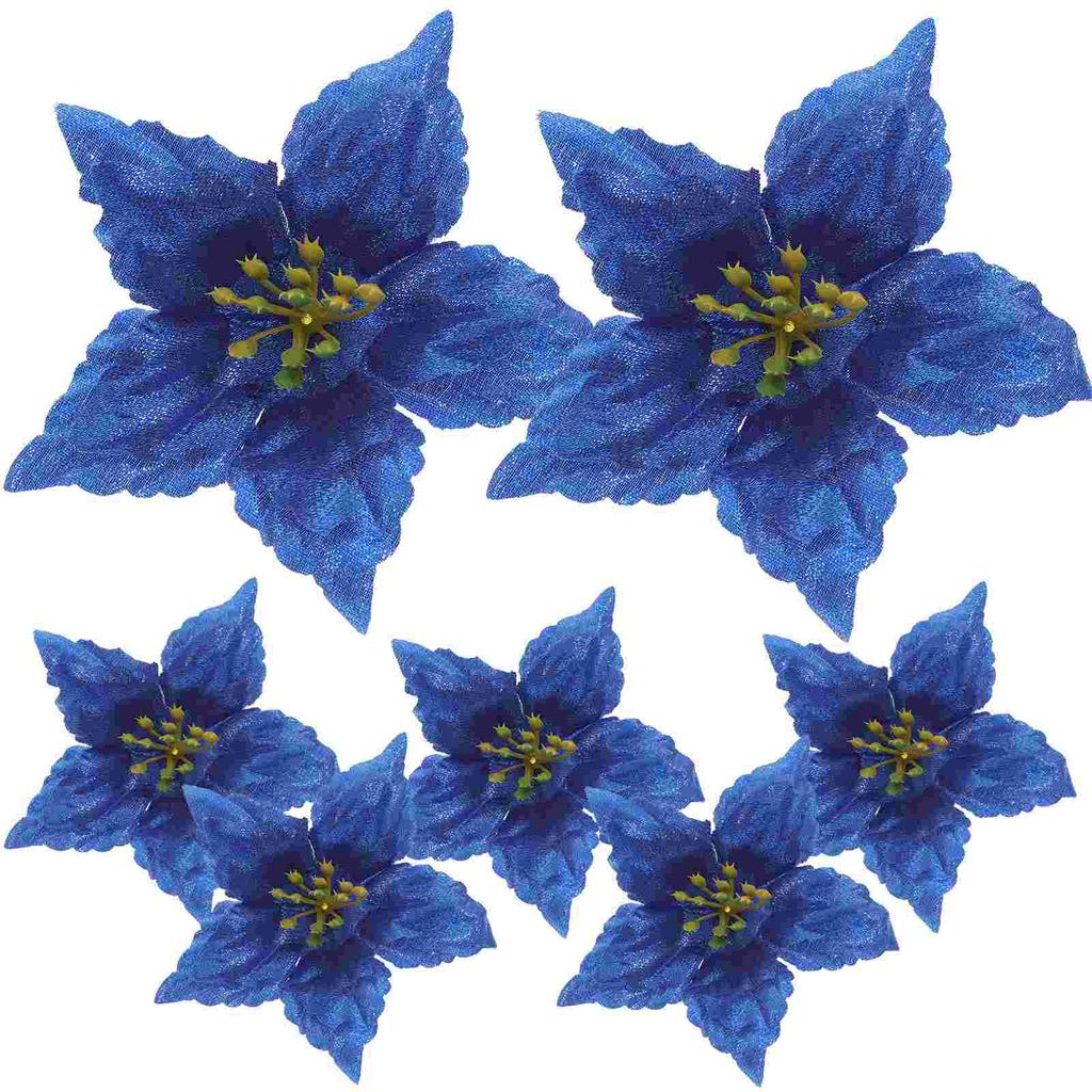 7 Pcs Artificial Flowers Christmas Wreath Decorative Tree Accessories Adornment Outdoor