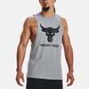 Under Armour Graphic Logo Crew Neck Sleeveless Training Vest Men Gray 1373787-035