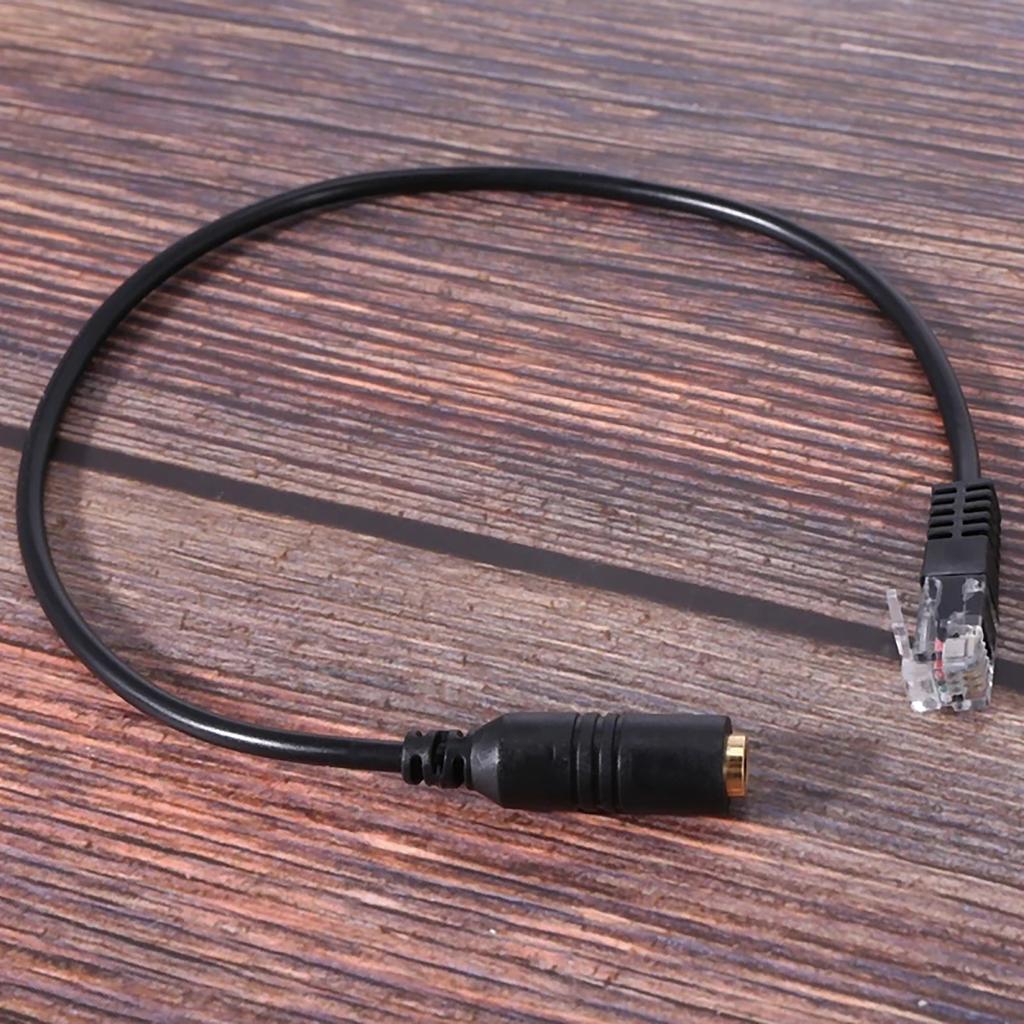 3.5mm Phone Headset To RJ9 Adapter Cable Great for Home Businesses, Offices