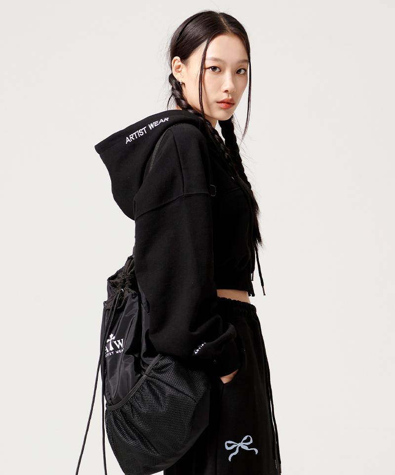 Artistwear [Atw] Bring It On Crop Zip-Up Hoodie
