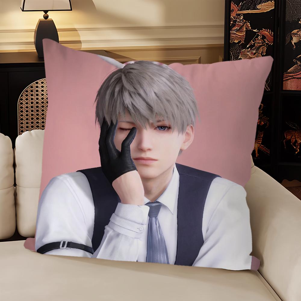 Hot Game Love And Deepspace Pillow Case Sofa Living Room Bedroom Headboard Backrest Cushion Square Cushion Nap Time