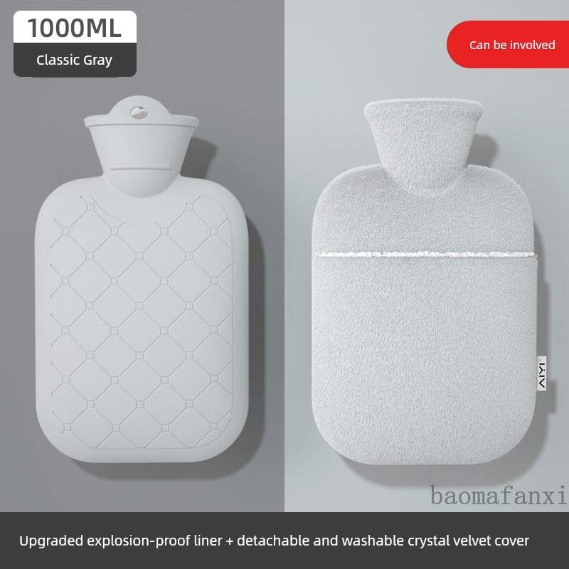 Hot Water Bottle for Warming, Plush Hot Water Bag for Stomach, Bed, and Hand Warming, Explosion-Proof, Suitable for Female Students and Menstrual