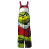 Damen Lässige Overalls Jumpsuits Verstellbare Träger Ärmellos Weihnachtsprint Bequeme Einteiler Mit Tasche