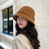 Autumn And Winter Knitted Bucket Hat, Bucket Hat, Top Hat, Small Face, Warm Basin Hat, Bow Versatile Personality