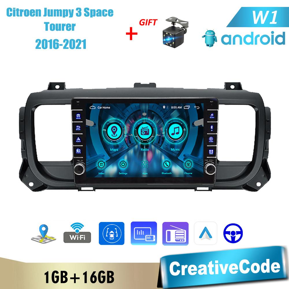 

Android для Citroen Jumpy 3 Space Tourer 2016-2021 с кнопочной ручкой, автомобильный радиоприемник, GPS-навигатор, плеер 1 + 16 ГБ