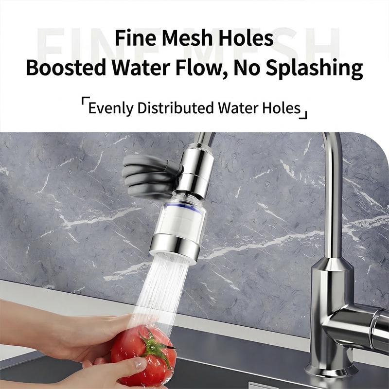 Universal 360° Rotatable Kitchen Faucet Filter Extension Pull-out Tap Purifier Water Saving Sprayer Head Splash-proof Nozzle