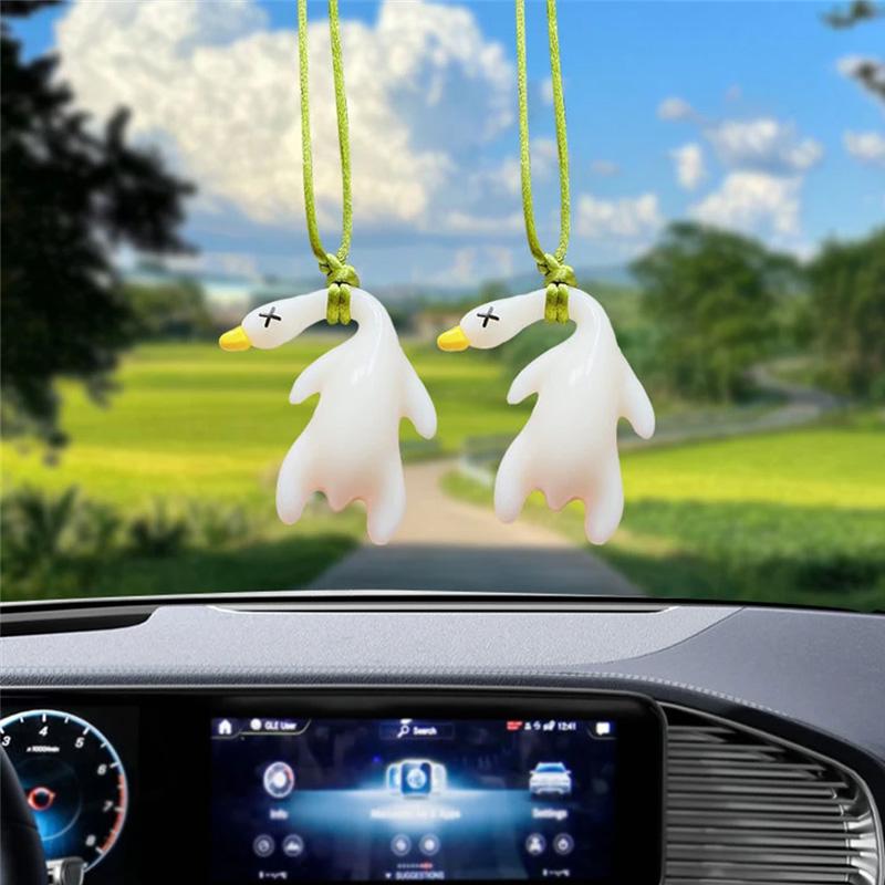 1PC Roast Duck Funny Color Change for Bags UV Duck Car Pendant Resin Keyring Keychian