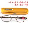 New Reading Glasses High Grade Film Optical Lens Glasses Reading Eyewear Metal Frame Eyeglasses  De +1.0 +1.5 +2.0 To +4.0