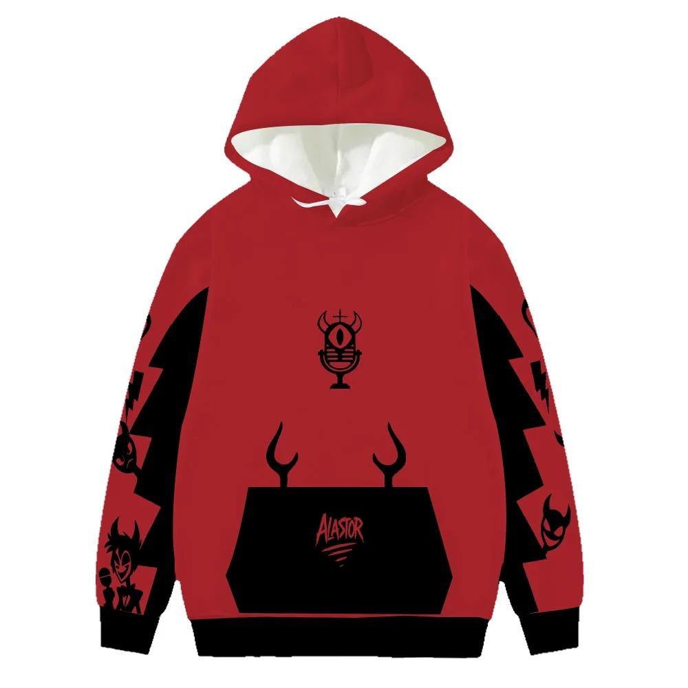 Alastor HazbinHotel Cosplay Hoodie Anime Streetwear Unisex Cute Gothic Alastor Gift Fans Pullover Helluva Boss Trendy Streetwear