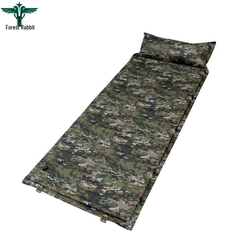Forest Rabbit Camouflage Self-Inflating Camping Sleeping Pad