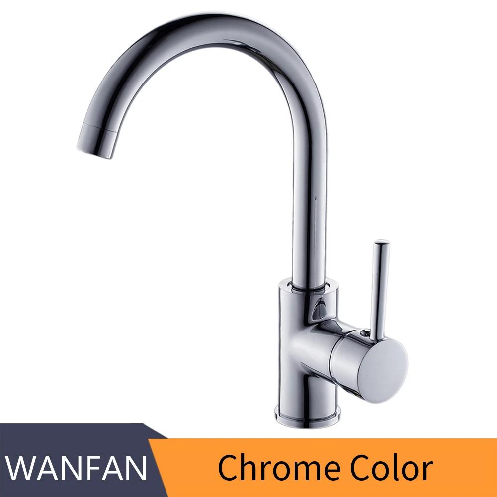 High Arc Matte Black Kitchen Faucet Single 7114R 360-degree Twist Rotatable Water Faucet Cheap Kitchen Faucet Stainless Steel (as the picture,Brass)
