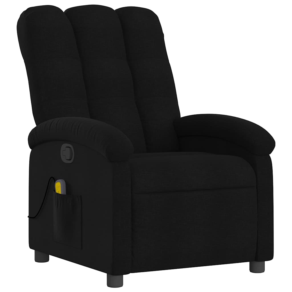 Massage Relax Chair Black Fabric