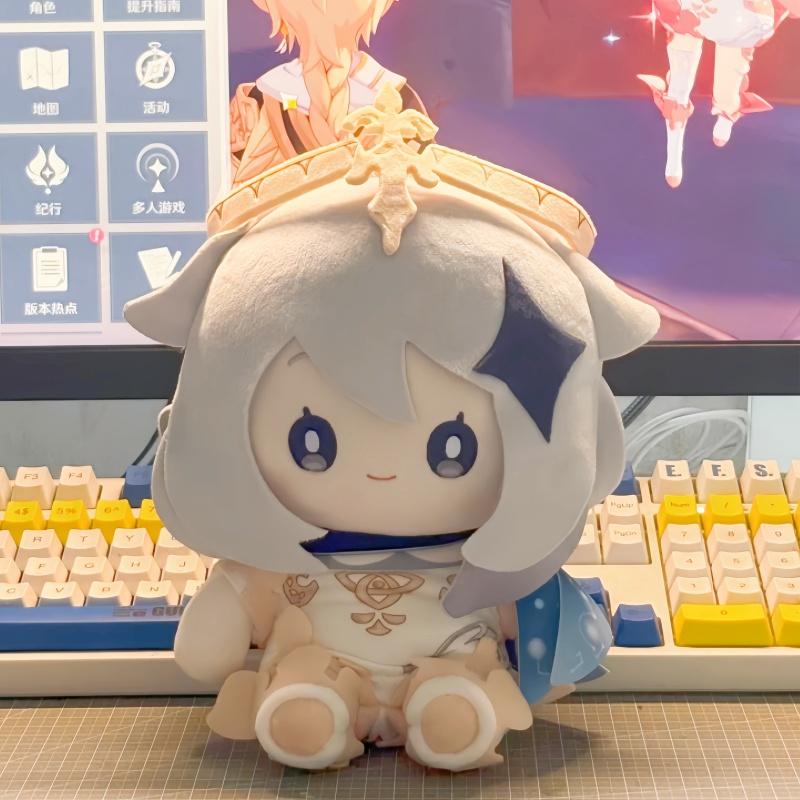 Mihoyo Genshin 30cm Paimon Q Version Soft Figures Official Intertwined Traveler Series Collectible Stuffed Anime Toy Trendy Gift