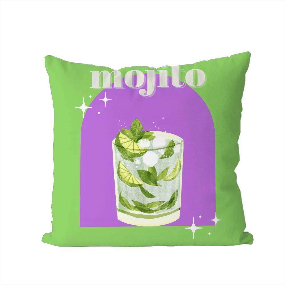Mojito Cocktail Art Pillow Case For Car Sofa Decorative Home Doublesided Print Plush Square Throw Pillow Cushion Cover