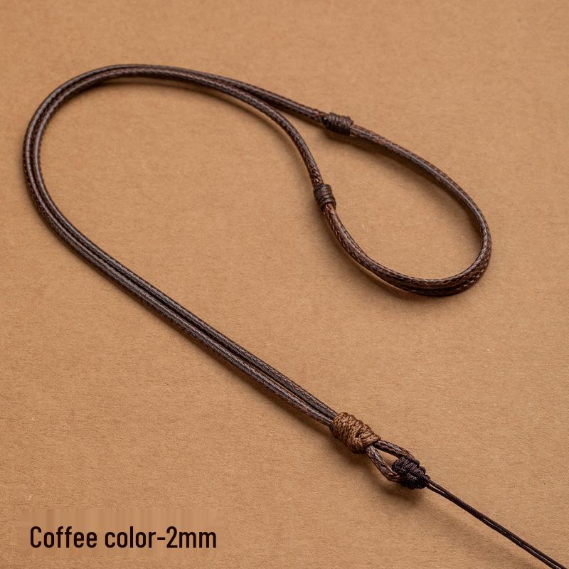 Hochwertige handgewebte gewachste Leder Jade Anhänger Halskette mit Sicherheitsverschluss