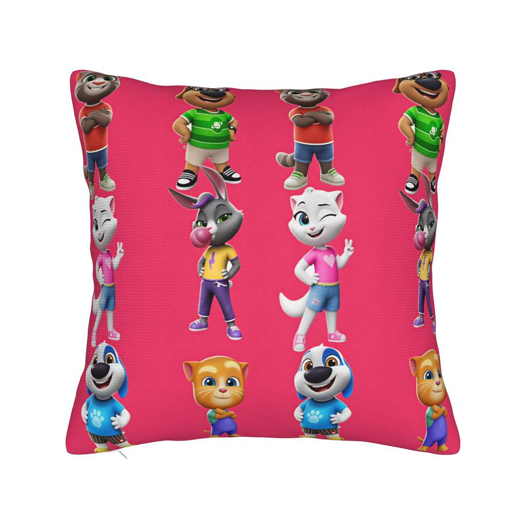 Game T-Talking T-Tom And F-Friends Pillow Cover Comfy Cushion Cover Morden Pillow Case For Sofa Couch Bed Living Room