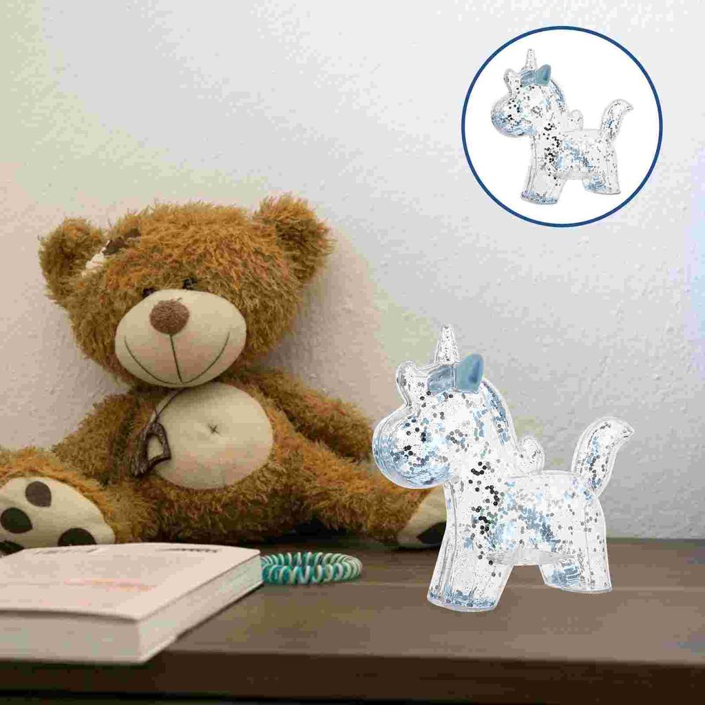 Unicorn Money Bank Piggy Children Saving Pot Coin Storage Jar Transparent Plastic Cartoon Adorable for Kids Coins