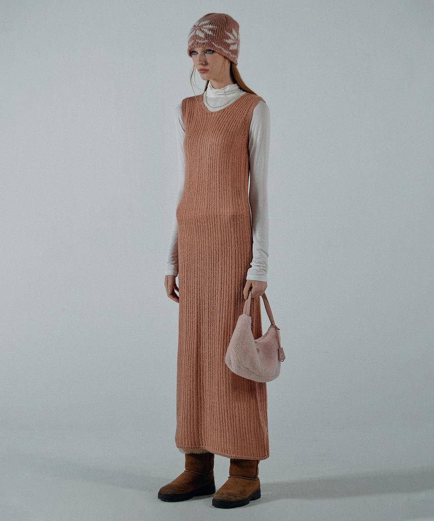 Sculpter Blend Knit Maxi Dress Coral