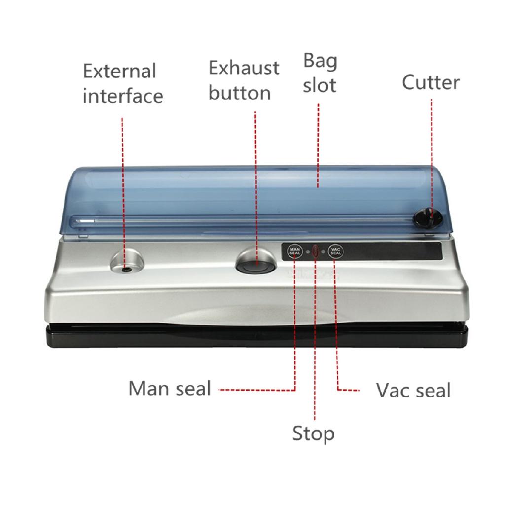 110V / 220V Automatic Food Vacuum Sealer Machine For Food Saver + 10PCS Bags Home Electric Vacuum Sealer Packaging Machine 220V 110V