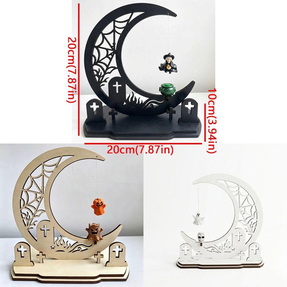 Dark Style Halloween Witch Magnetic Swing Figurine Ghost Hanging Table Ornament  Window Display