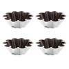 4 Stück Eierkuchen-Formen Kleine Pasteten-Törtchen Dessert-Formen Aluminium Kleine Tarte-Formen Kleine Cupcake-Formen Backförmchen Mehrfarbig