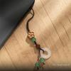 Vintage Style Imitation Jade Beaded Pendant Mobile Phone Lanyard For Women Decoration Gift