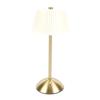Pleated Table Lamp Cordless Touch Control   1200mAh Rechargeable Battery Operated Nightstand Lamp for Bedroom Living Room