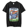 Stabile Questo per i Cavalli Divertente Gatto Meme Maglietta Unisex Moda Donna Y2k Manica Corta T-shirt Estiva Casual Larga Cotone Magliette