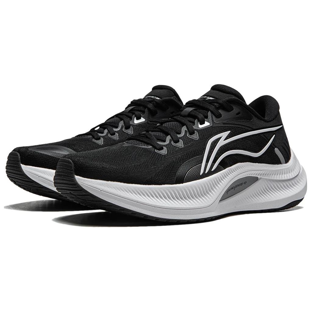 Li Ning Yueying 4 Laufschuhe Damen Niedrig geschnitten Schwarz Weiß ARHU022-6