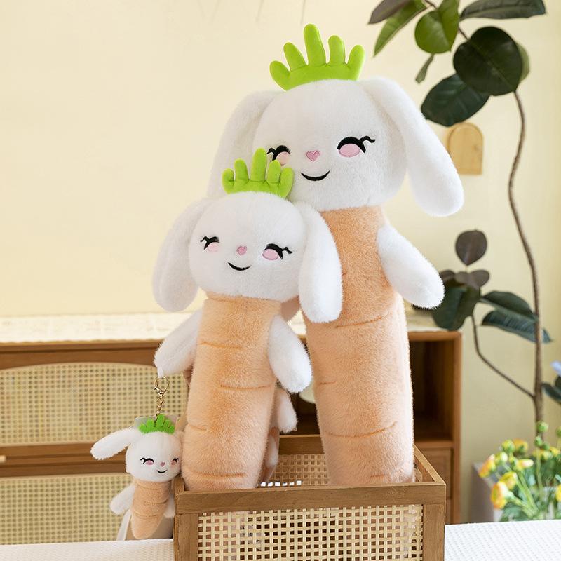 Cute Radish Rabbit Plush Toys Toys for Best Friends Birthday Gifts for Girls Backpack Pendants Sleeping Long Pillows