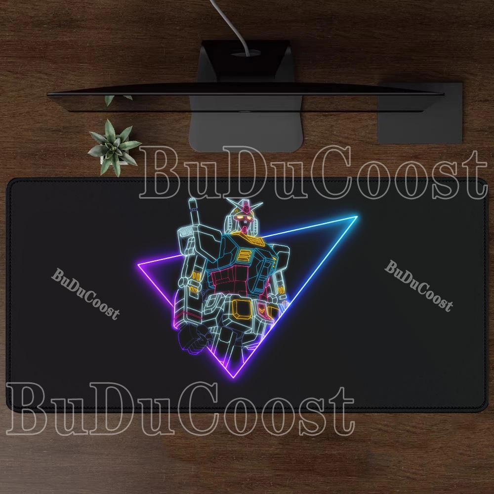Mouse Pad Gundam RX-78-2 Anime Gaming XXL Non-slip Mousepad PC Computer Keyboard Office HD printing overlock esports Desk Mat