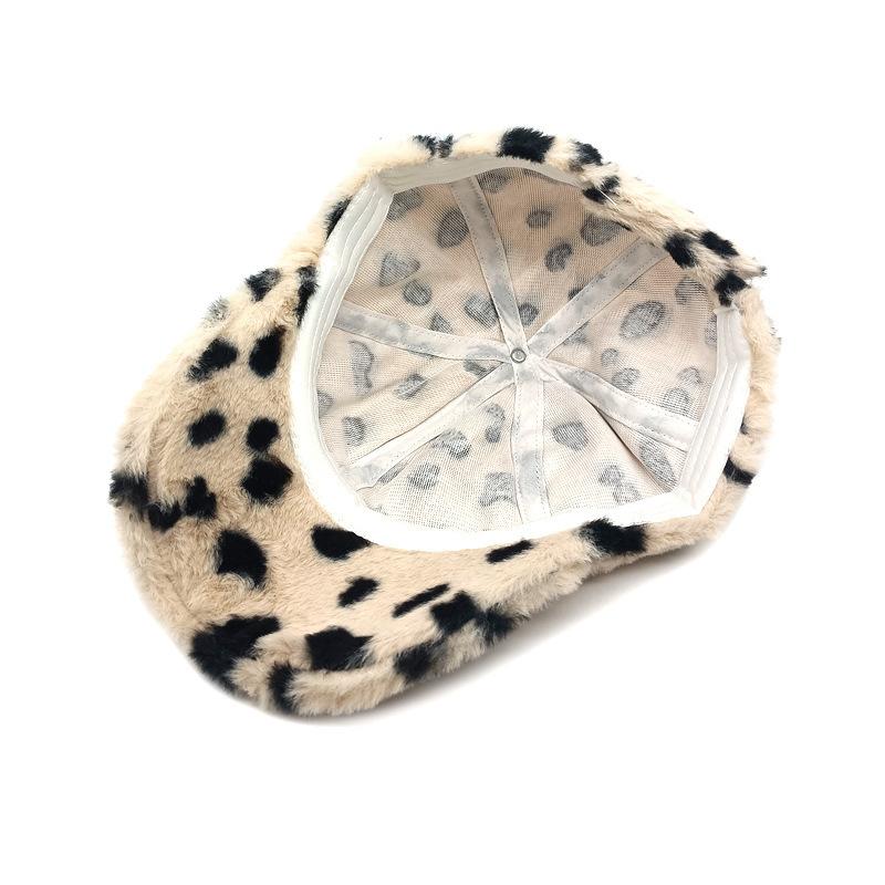 Classic Faux Fur Baseball Cap  Warm Plush Dad Hat Breathable Adjustable Winter Sun Hats For Women Outdoor