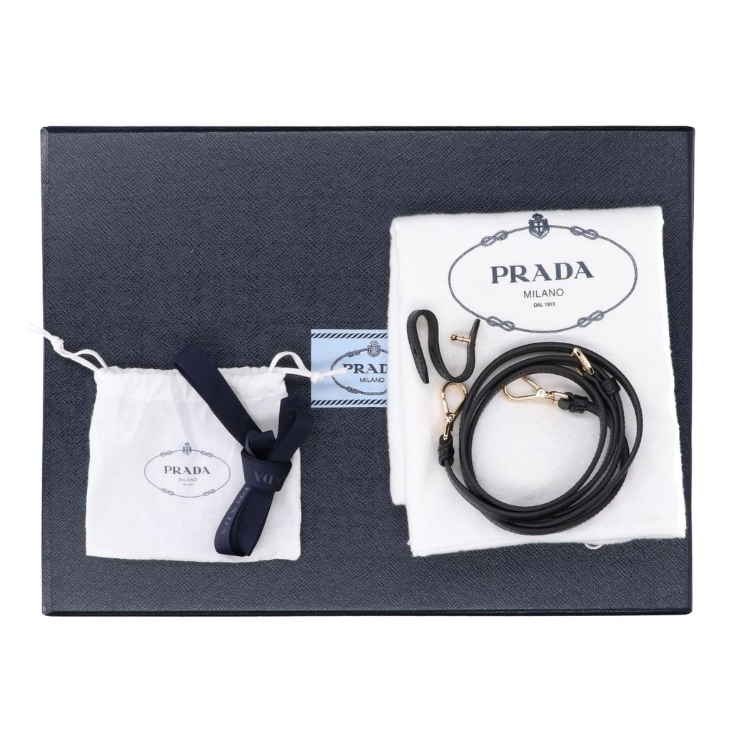 PRADA Excellent condition 68973 Galirea Small Triangle Logo Saffiano 2-Way Shoulder Bag Handbag Black/GDHardwareUsed