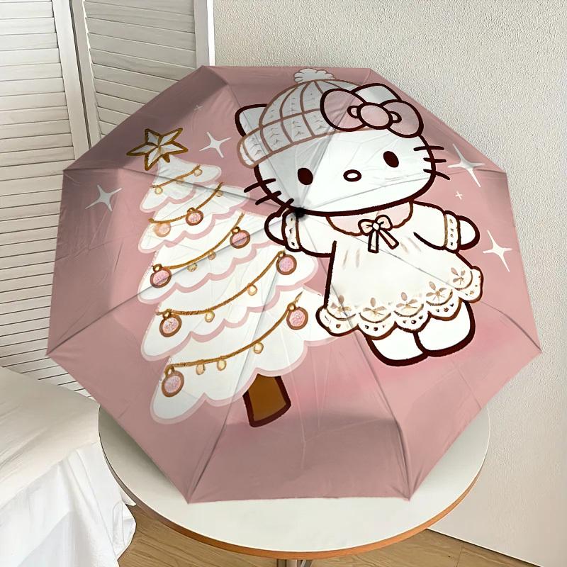 Kitty Christmas Edition: Cute and Festive Umbrella - Perfect for Outdoor Adventures, Travel Essentials, Lightweight and Durable 172