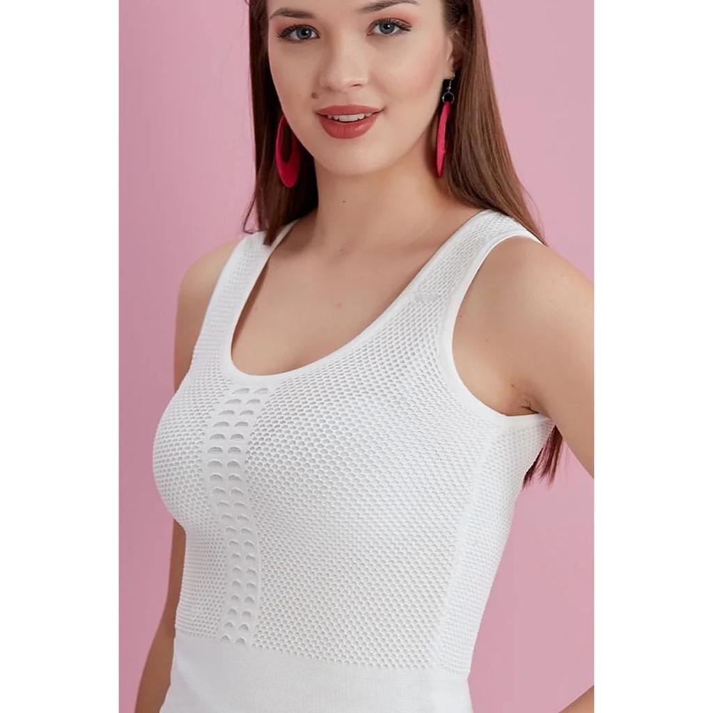 Lace Design Zero Sleeve Tank Top