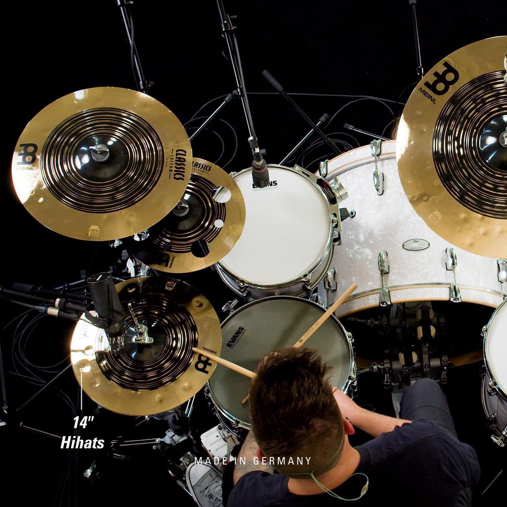 Cymbales MEINL Classics Custom Série Dual Cymbales Paire de Hi-hats Dual CC14DUH Hi-hat 14" []