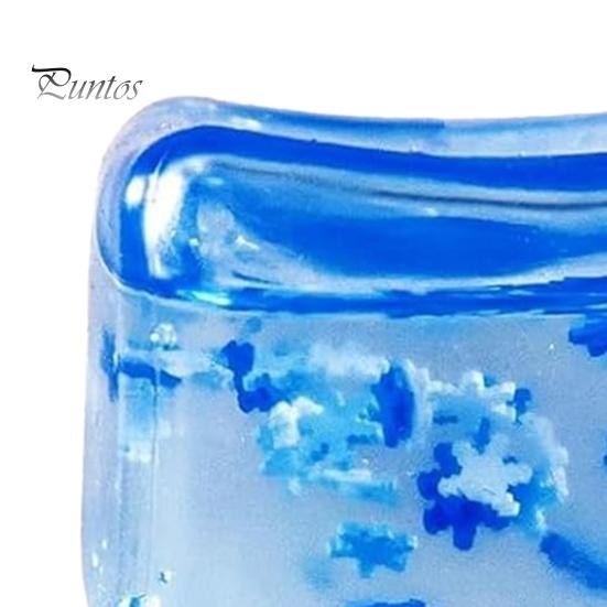 Calming Sensory Gadget Stress Balls Ice Cube with Snowflakes Inside, Squeeze Toy Fidget, Slow Rise Ball for Kids and Adults Anxiety Relief,