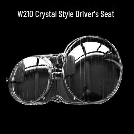 Fits 99-05 Mercedes-Benz E-Class W210 Headlight Lens Cover: Transparent PC Mask Crystal Face.