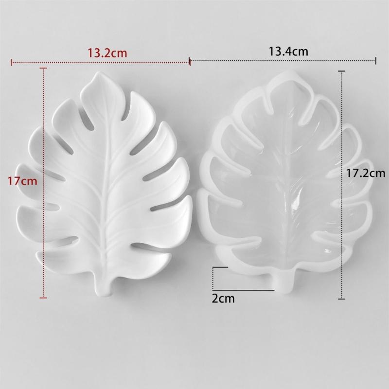 Flexible Food Grade Silicone Leaf Shaped Mould For Crystals Epoxy Art Projects