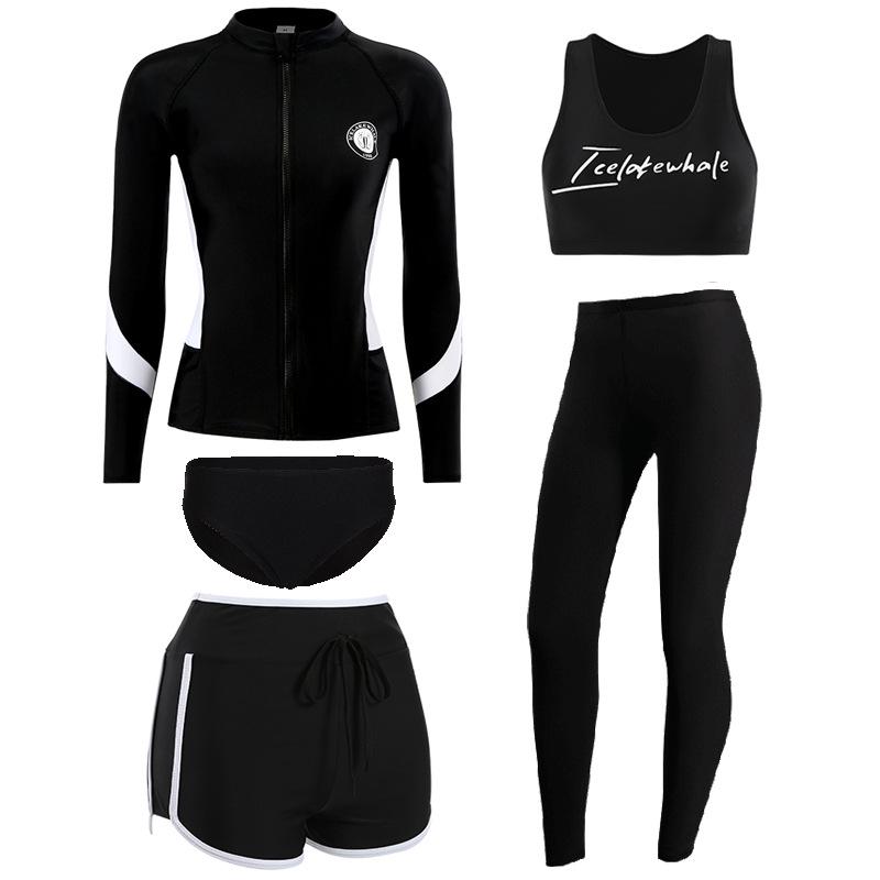 Women s Long Sleeve Two-Piece Wetsuit Set with Sun Protection - Quick-Drying Surfing  Snorkeling Suit L