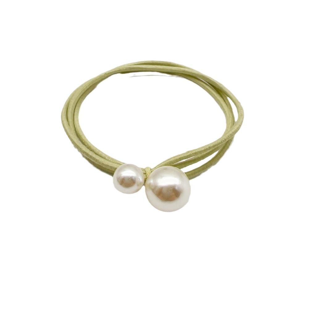 Inel de păr elegant cu perle: Bentiță Elastică cu Nod Coreean