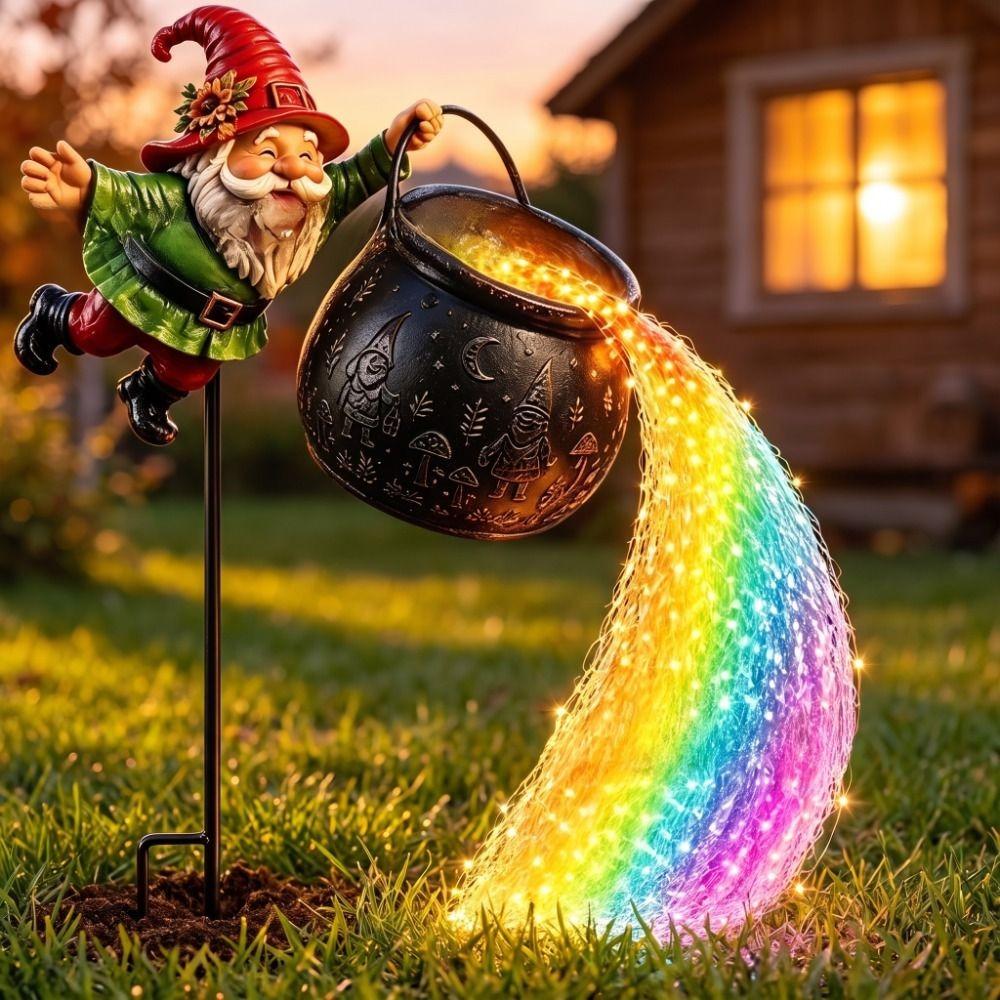 LED Christmas Cauldron Garden Light Ground Insert Watering Can Lantern  Garden Lawn