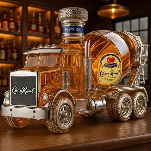 

Креативная бутылка для виски Прозрачное стекло Цементный блендер Креативный дизайн Диспенсер для водки и крепких напитков Декор для дома и ресторана