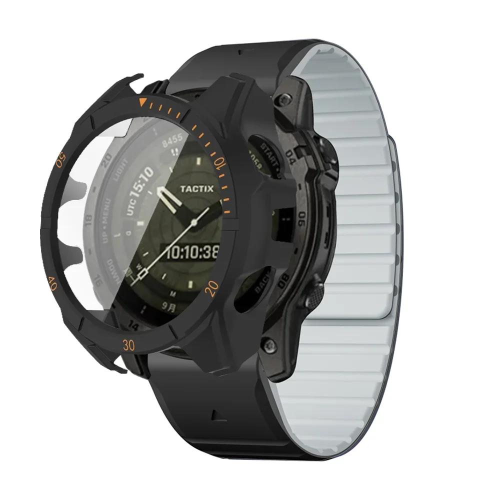 

Ремінець+Чохол Для Garmin Fenix 8 47 51мм Захисне Скло Магнітний Силіконовий Ремінець Швидкознімний Браслет Захисник Fenix8 Аксесуари Fenix 8 47mm-AMOLED